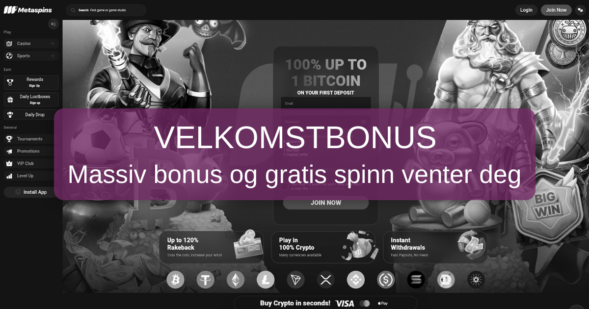Meta Casino | 2000+ slots, beste bonuser og raske uttak Norge